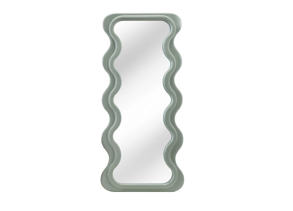 Miroir vague vert sauge 160 cm