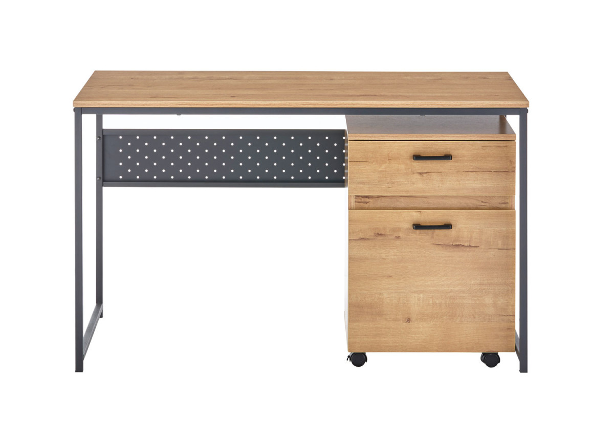 Bureau rectangulaire 120 cm avec caisson