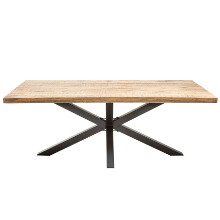 Table à manger 160 cm manguier et métal