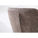 Lot de 2 fauteuils en microfibre taupe