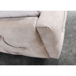 Lit style moderne baroque en velours champagne