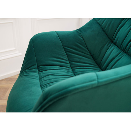 Chaises en velours vert émeraude