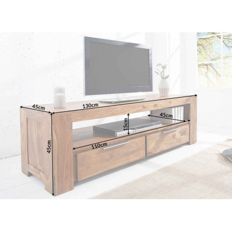 Meuble TV 135 cm en sesham