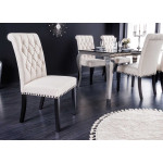 Chaises style moderne baroque beige et noir