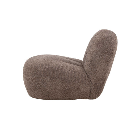 Fauteuil design tissu brun