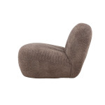 Fauteuil design tissu brun