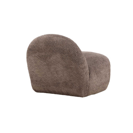 Fauteuil design tissu brun