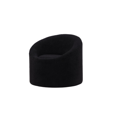 Fauteuil rond bouclette noir