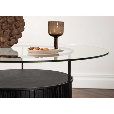 Table basse ronde en verre