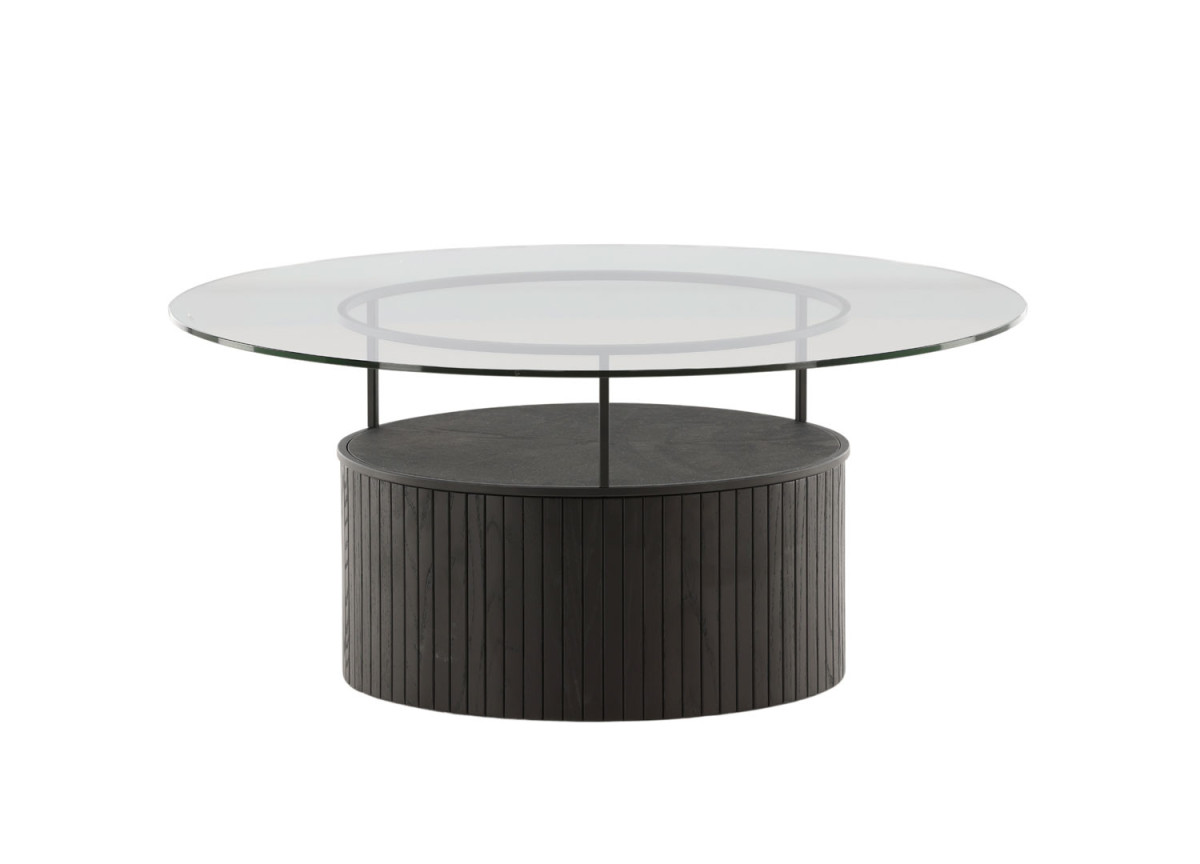 Table basse ronde en verre