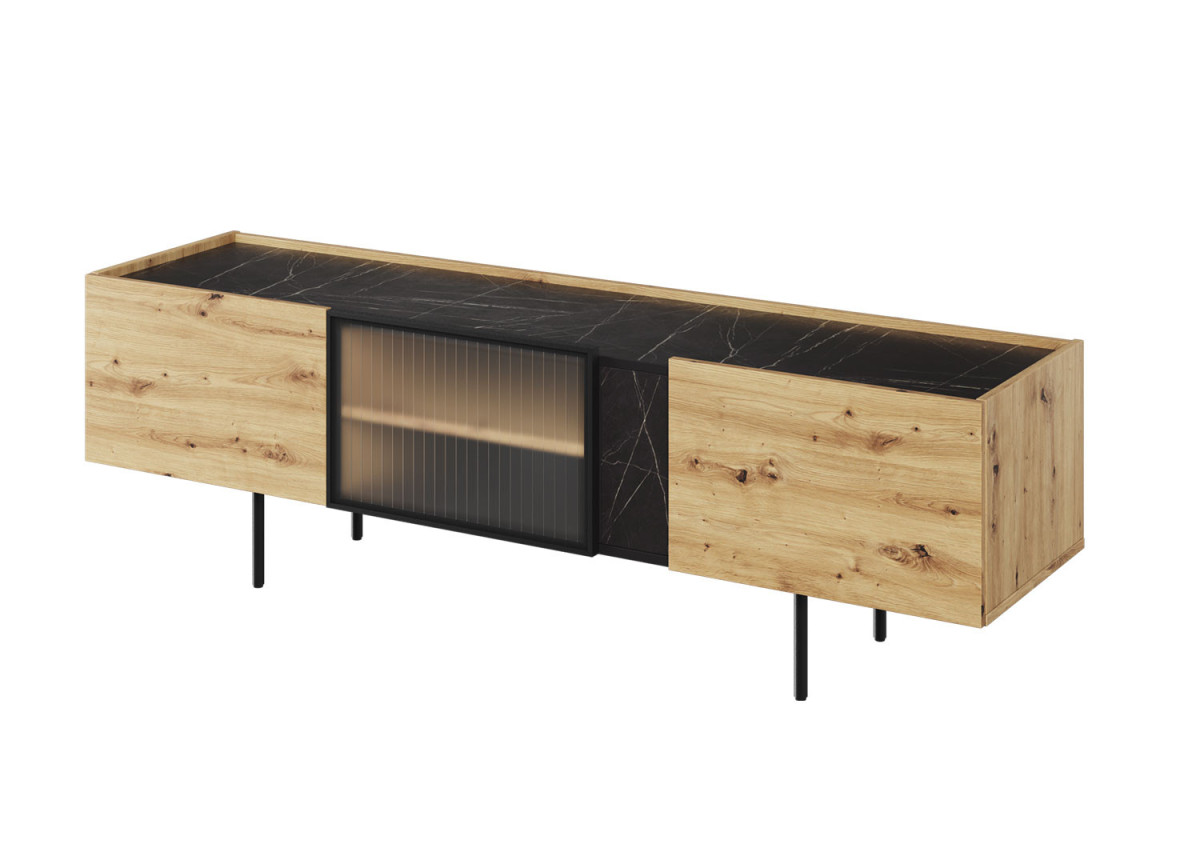 Meuble TV 164 cm chêne artisanal