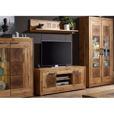 Meuble TV 150 cm 2 portes 2 niches