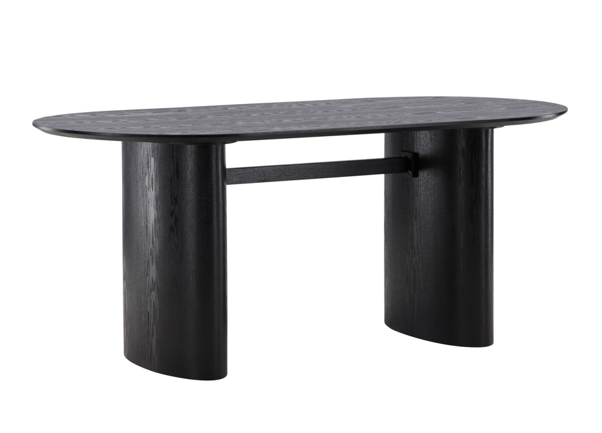 Table de repas noir 180 cm