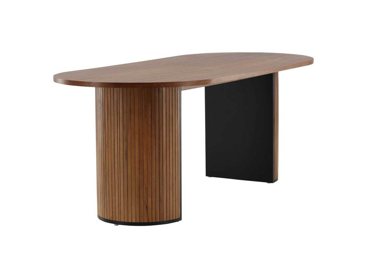 Table de repas en placage de bois 200 cm