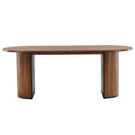 Table de repas en placage de bois 200 cm