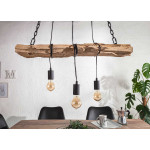 Suspension luminaire poutre en bois massif