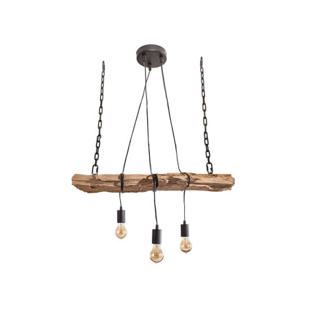 Suspension luminaire poutre en bois massif