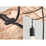 Suspension luminaire poutre en bois massif