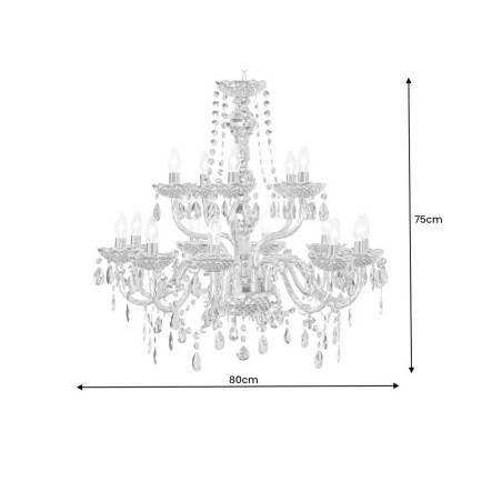 Lustre doré baroque en acrylique