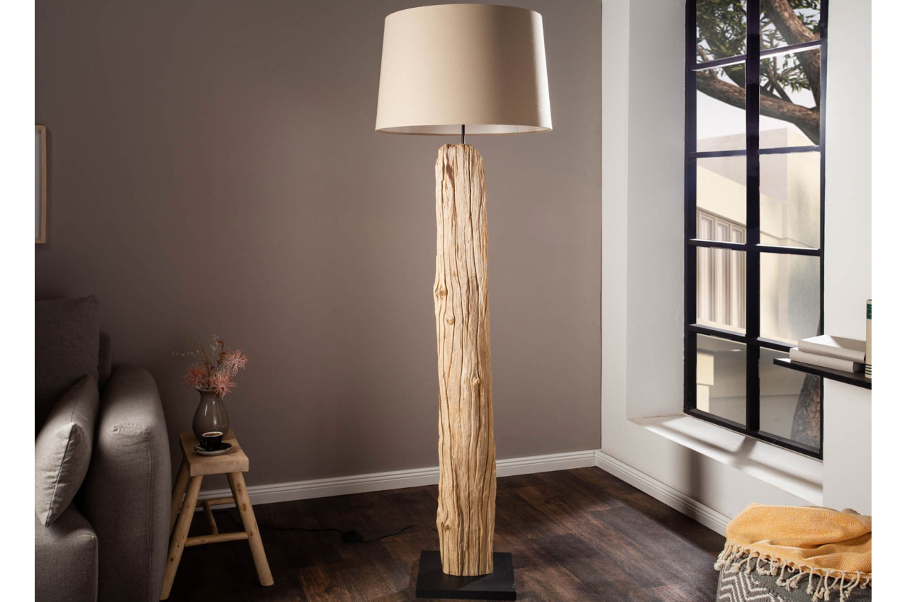 Pied lampe bois esprit vintage : luminaires par art-light