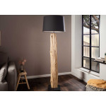 Lampe sur pied 177 cm bois flotté et lin noir