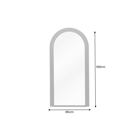 Grand miroir 160 cm contour noir