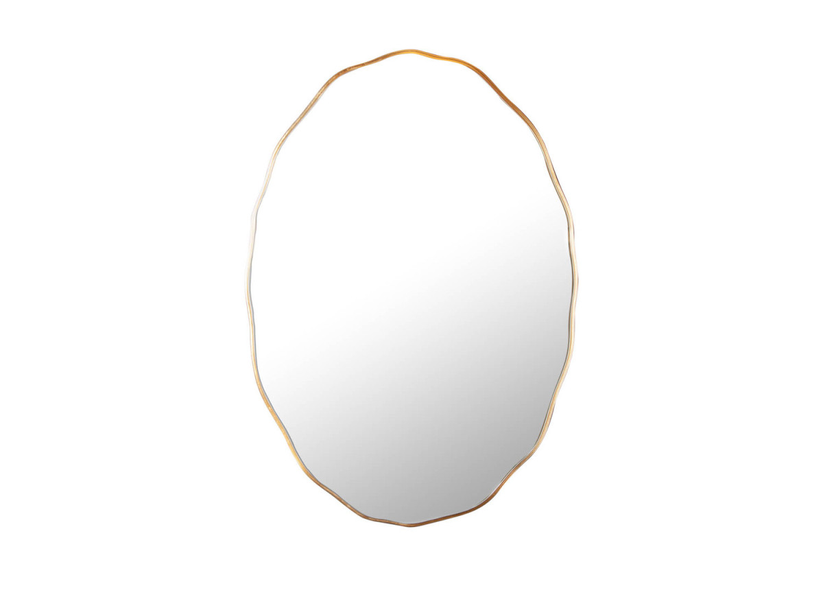 Miroir ovale doré 100 cm