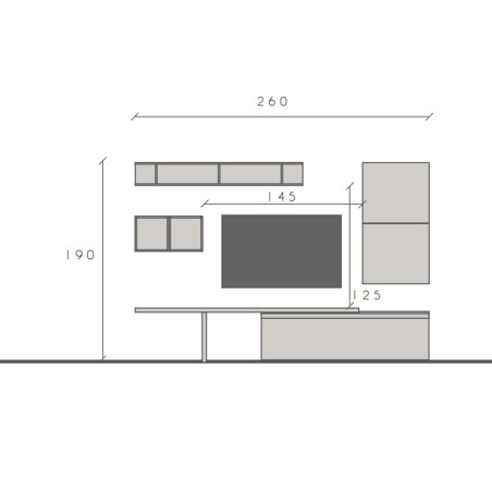 Ensemble TV moderne 6 éléments