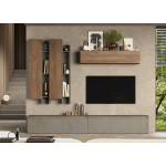 Composition tv avec rangements muraux