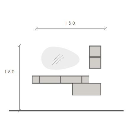 Ensemble d'entrée avec miroir