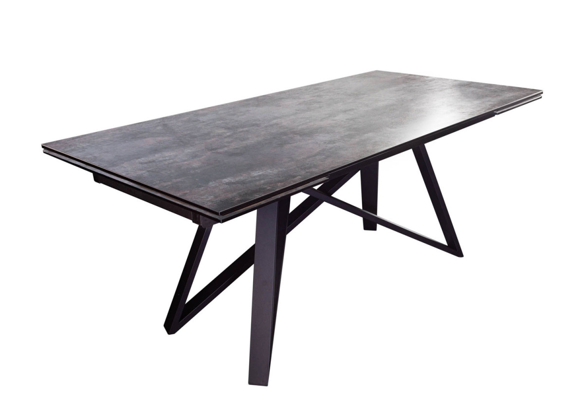 Table à manger 180-260 cm céramique couleur lave