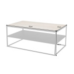 Table basse rectangulaire 95 cm chêne et métal