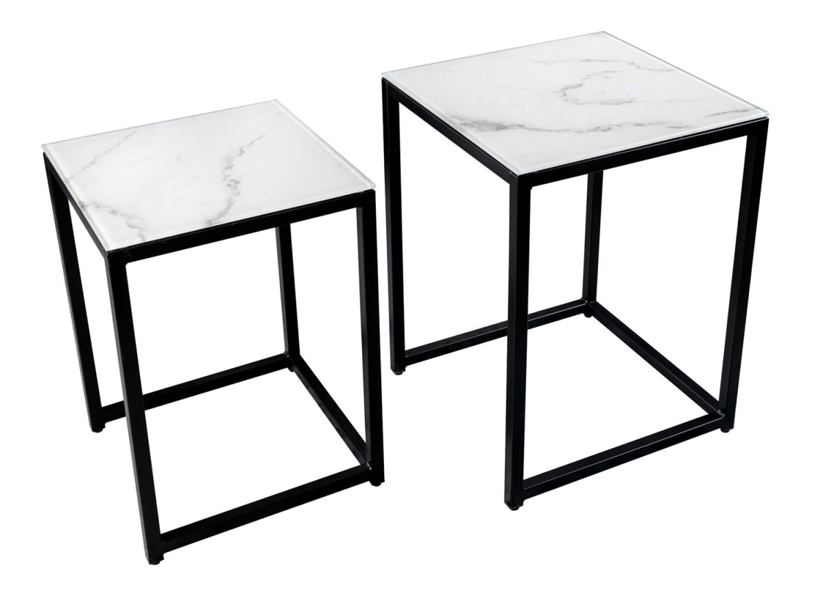 Lot de 2 tables d'appoint modernes