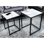 Lot de 2 tables d'appoint modernes