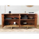 Buffet 160 cm rétro moderne bois massif