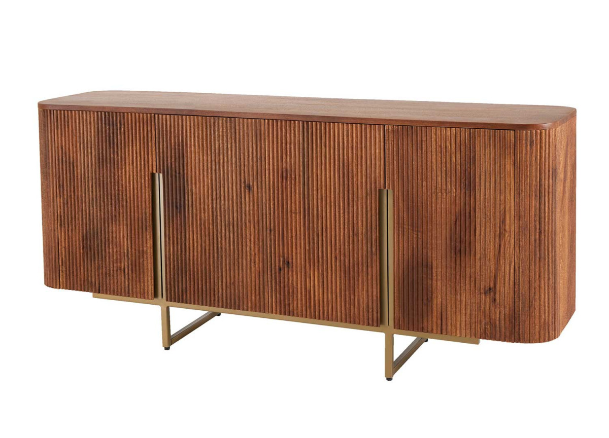 Buffet 160 cm rétro moderne bois massif