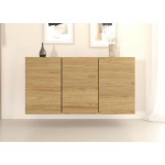 Buffet 3 portes suspendu bois hickory