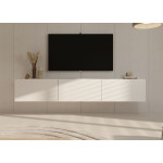 Meuble TV suspendu blanc 180 cm