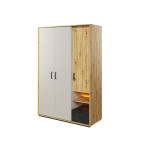 Armoire 130 cm chambre ado avec led