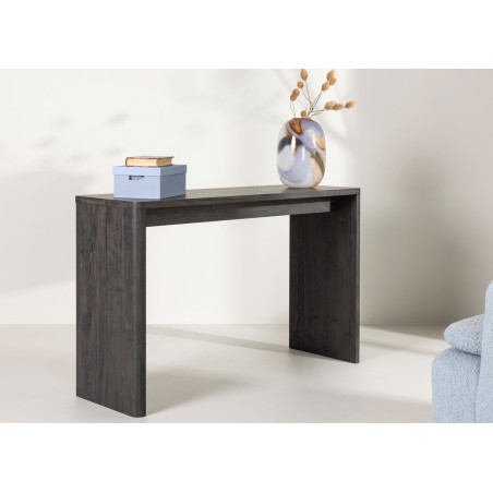 Table console couleur bois moka 120 cm