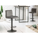 Tabourets de bar velours gris