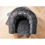 Fauteuil pivotant en velours gris