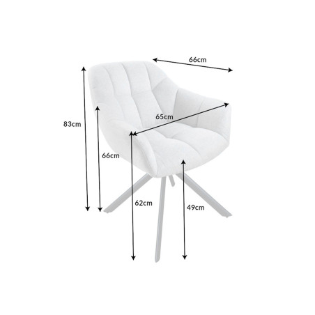 Lot de 2 fauteuils rotatifs à 180°