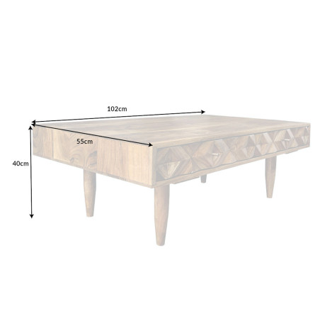 Table basse 100 cm acacia massif