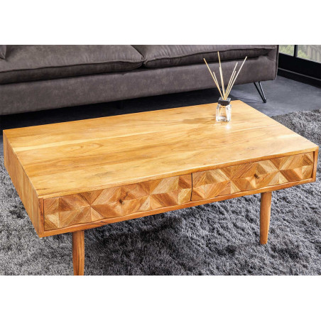 Table basse 100 cm acacia massif