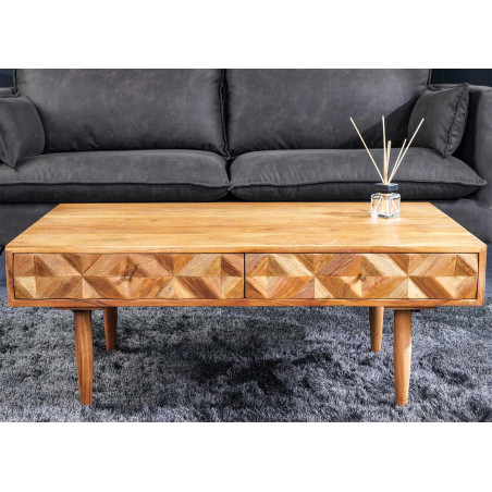 Table basse 100 cm acacia massif