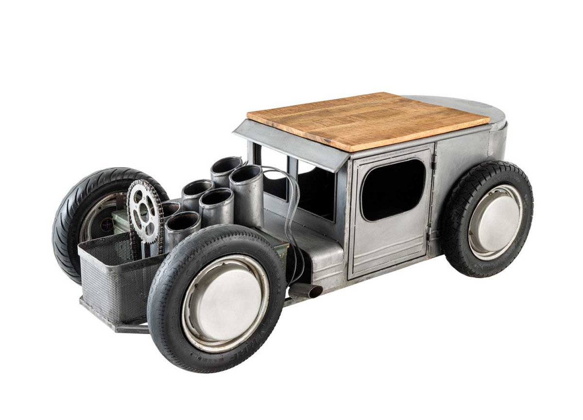 Table basse voiture hot rod vintage