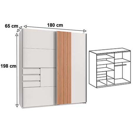 Armoire moderne bois et blanche