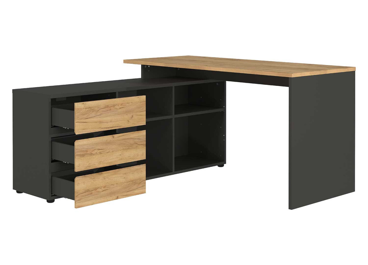 Bureau en bois et gris graphite