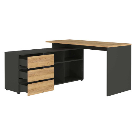 Bureau en bois et gris graphite